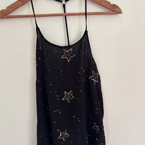 Black Star Embellished Women's Top